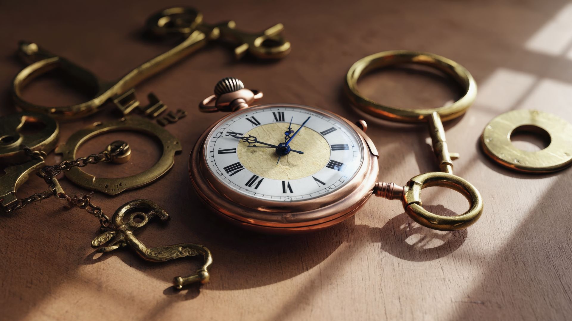 Horloge posée sur un support en bois