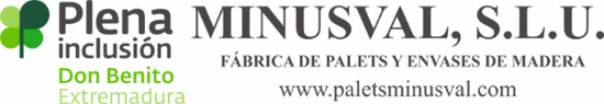 Un logo para plena minusval slu incluye a don benito extremedura