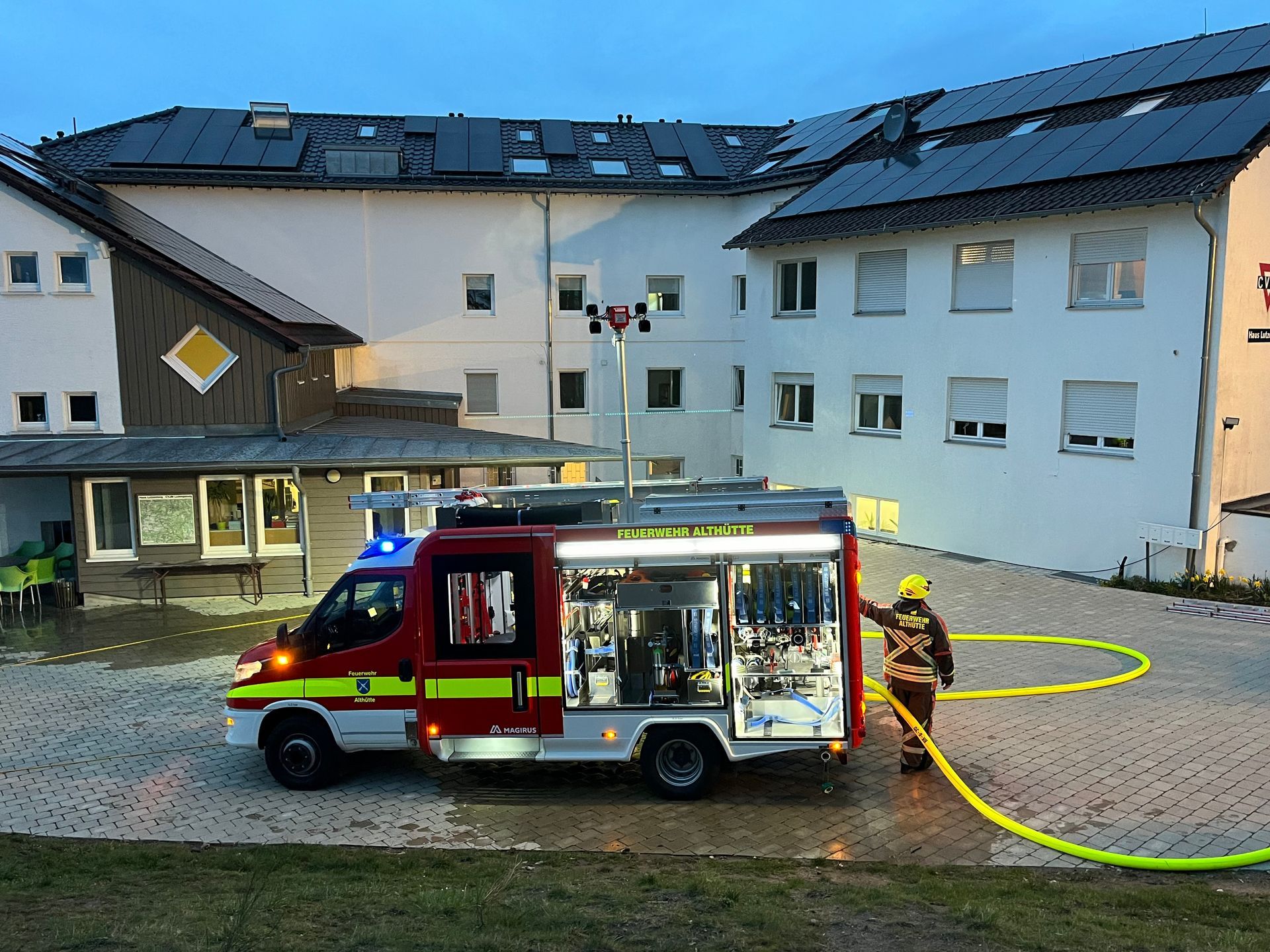 Übung der Feuerwehr