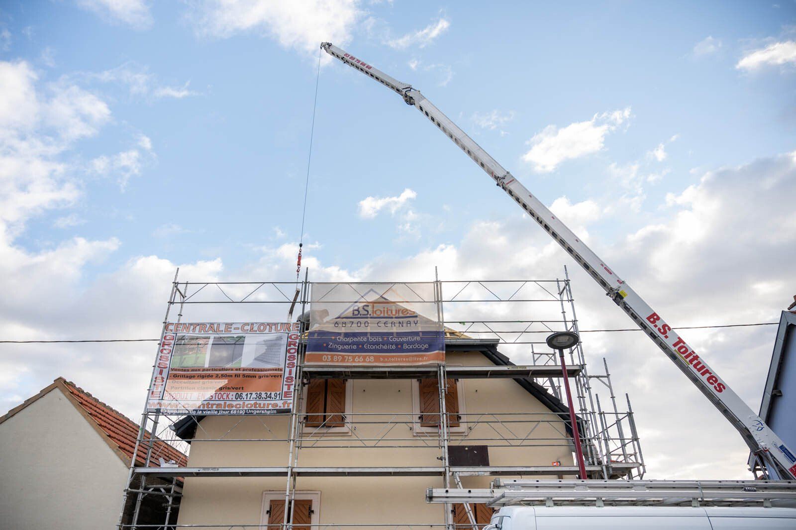 Projet de reconstruction de toiture par l'entreprise BS Toitures