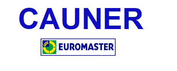 Logotipo de Cauner Euromaster sobre fondo blanco