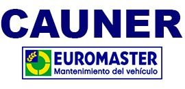Logotipo de Cauner Euromaster sobre fondo blanco