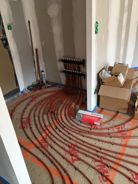 Installation de plancher chauffant