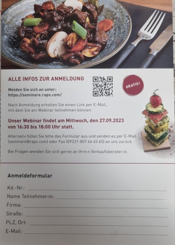 Raps in Kulmbach – immer einen Webinar Besuch wert – MUPÄZ Kulmbach September 2023