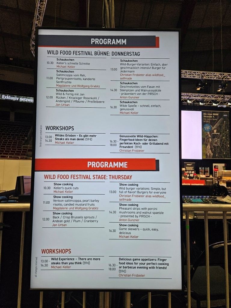Jagd & Hund - Auftritte Bühne und Workshop - Wildfoodfestival - Dortmund 28. + 29.01.26