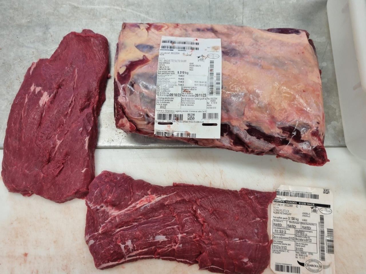 Frz. Rindfleisch – Steaktasting von New Cuts – Fleischsommelier Fleischerschule Augsburg 07.11.23