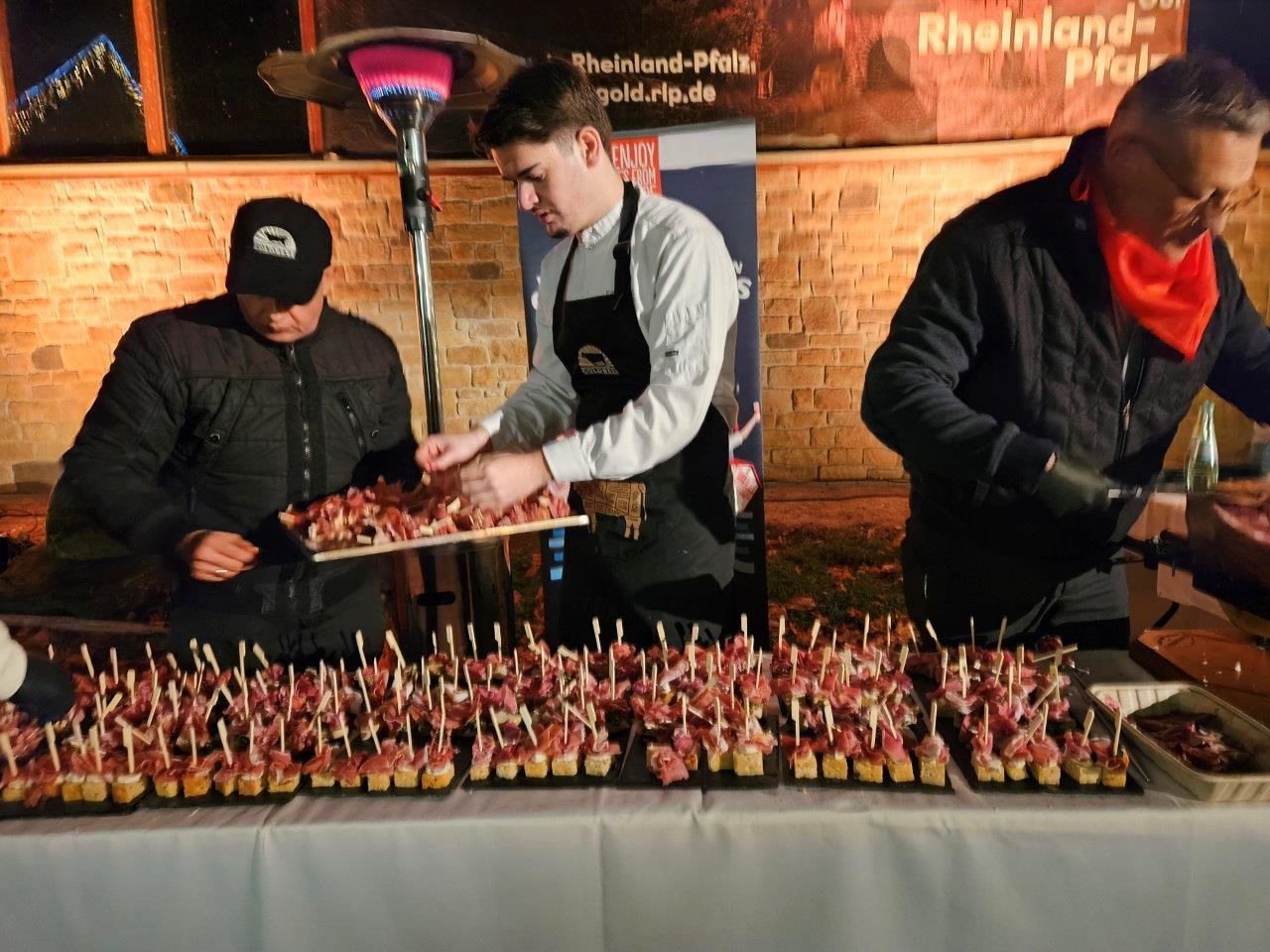 BBQ Wintergrillen im Rahmen des DFK - mit Bayonner Schinken Tapas Hofgut Laubenheimer Höhe - Mainz 26.11.24