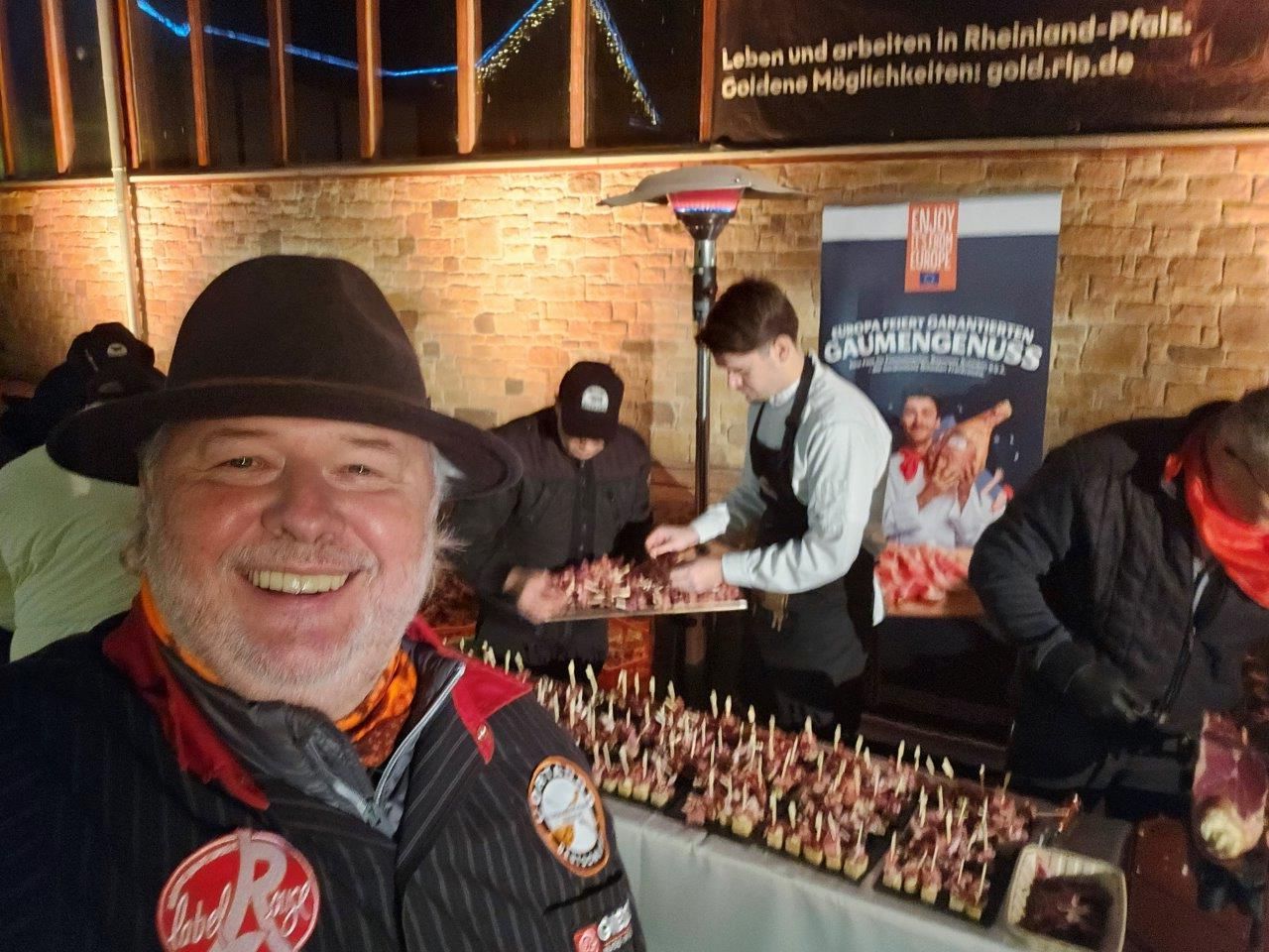 BBQ Wintergrillen im Rahmen des DFK - mit Bayonner Schinken Tapas Hofgut Laubenheimer Höhe - Mainz 26.11.24