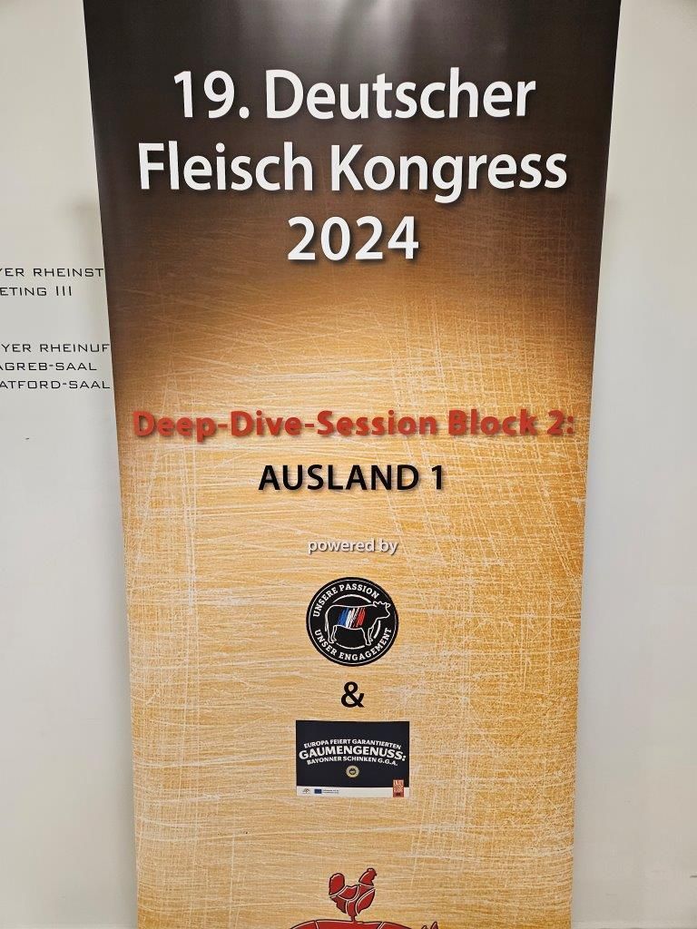 Deutscher Fleischkongress - frz. Rindfleisch am Start - Mainz 26. - 27.11.24
