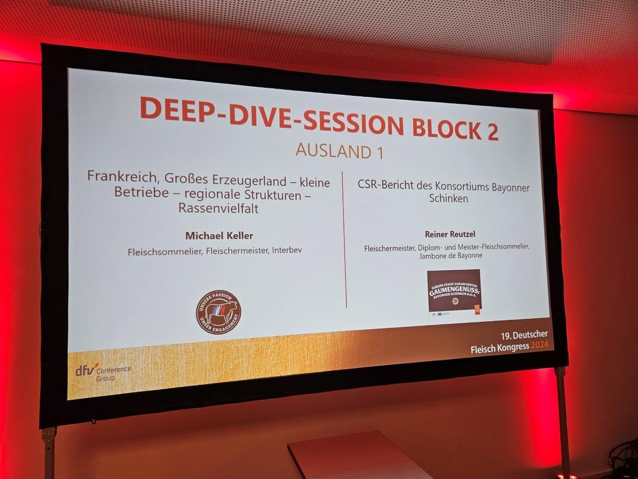 Deutscher Fleischkongress - frz. Rindfleisch am Start - Mainz 26. - 27.11.24