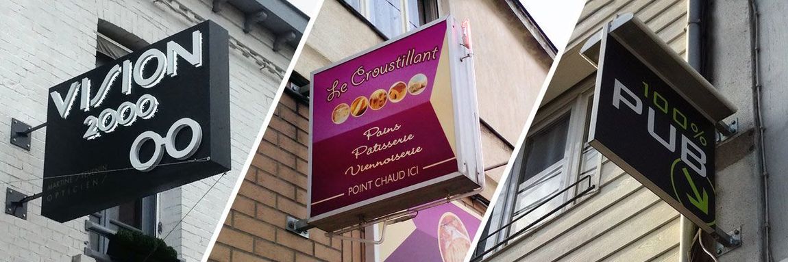 Enseigne sur une façade