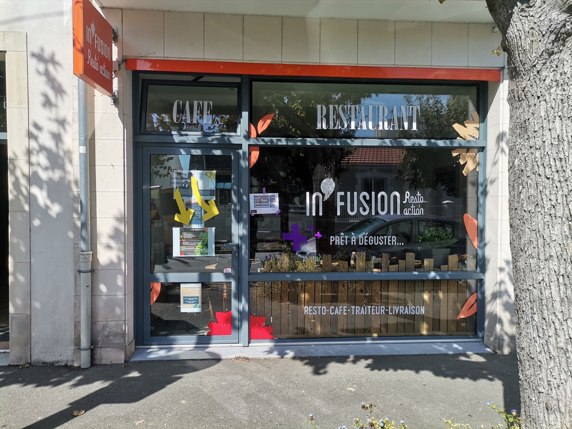 vitrophanie décorative infusion