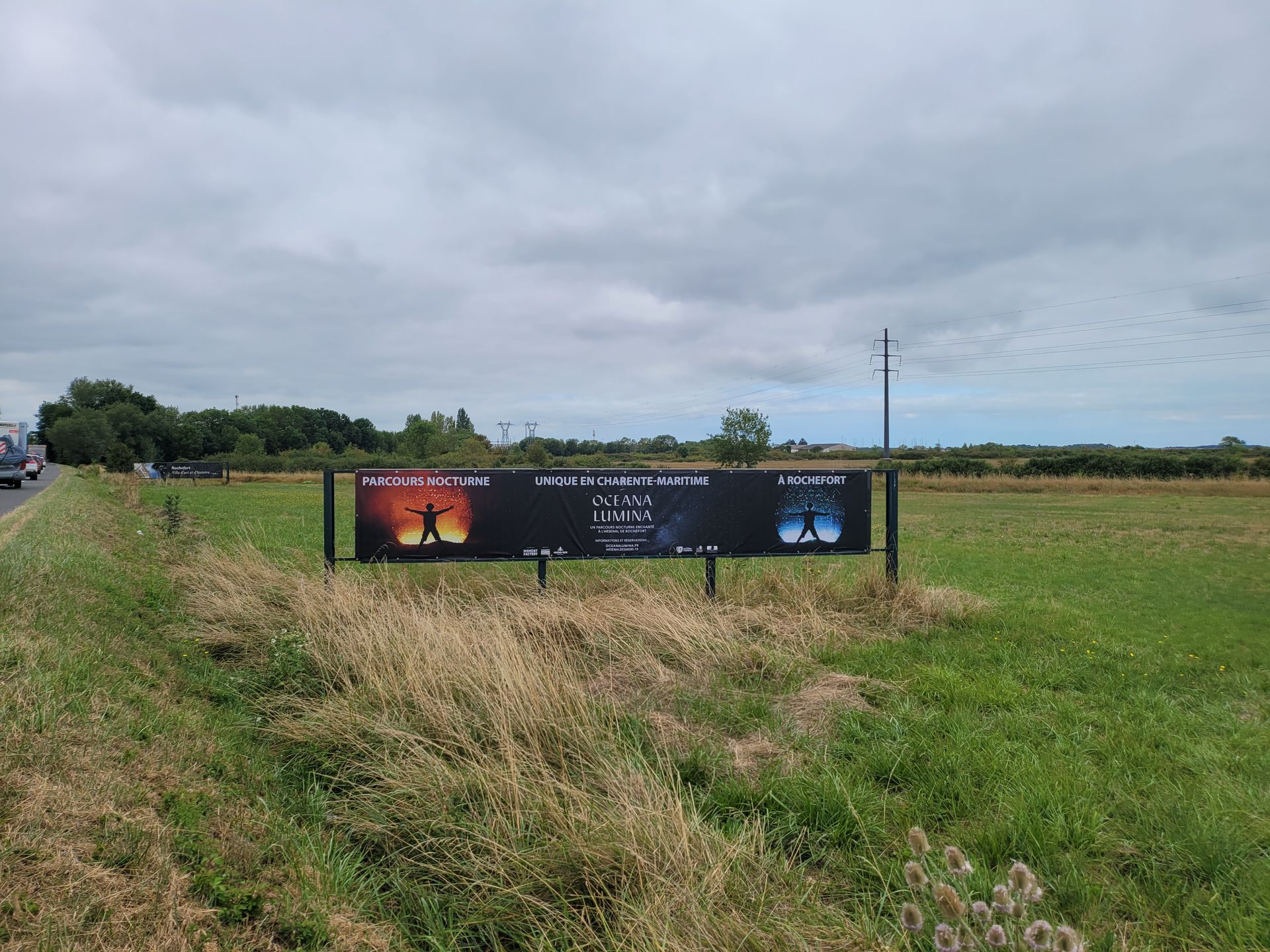 Bâche évènementielle parcours nocturne Rochefort impression numérique