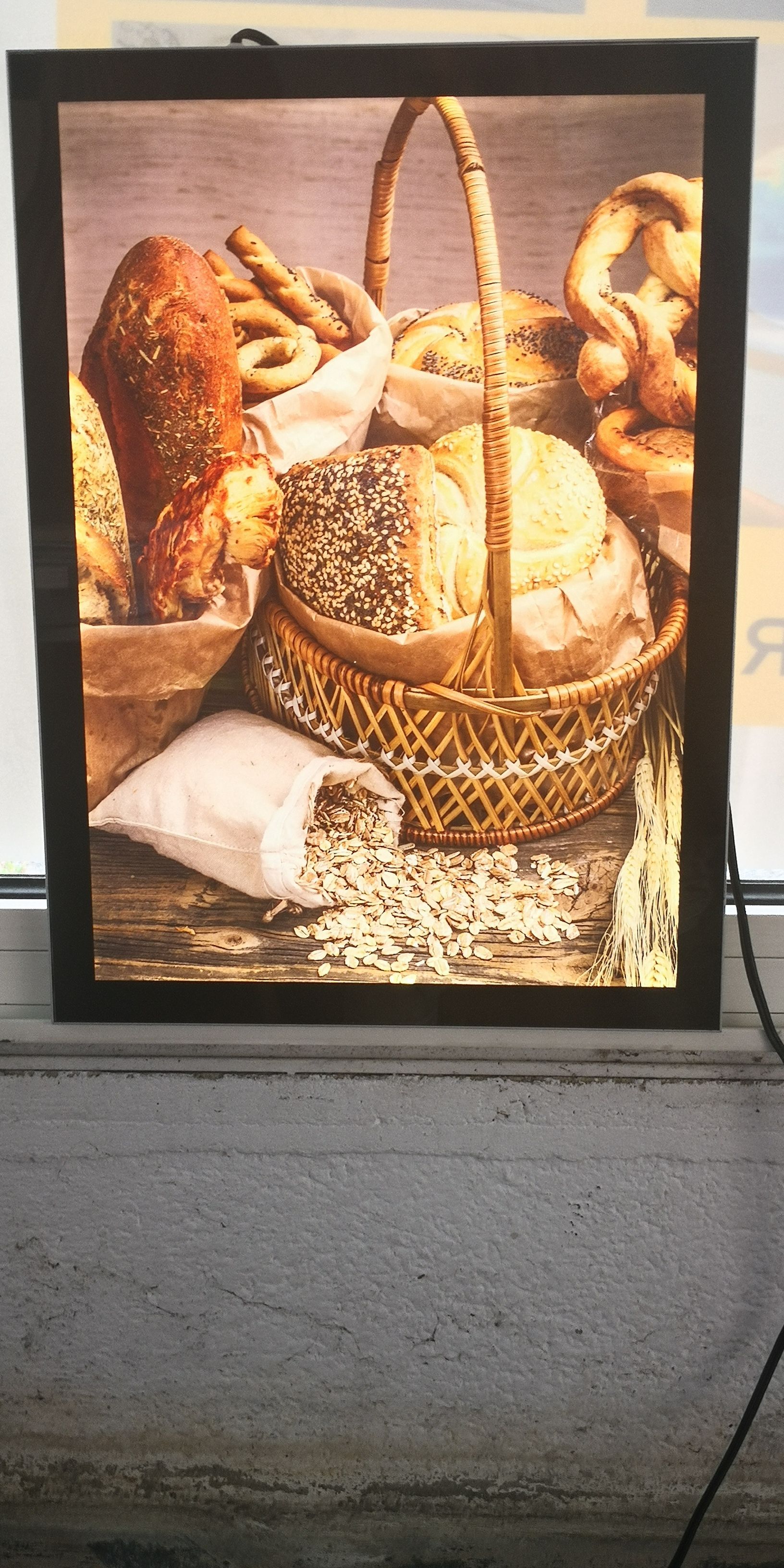 porte affiche lumineux