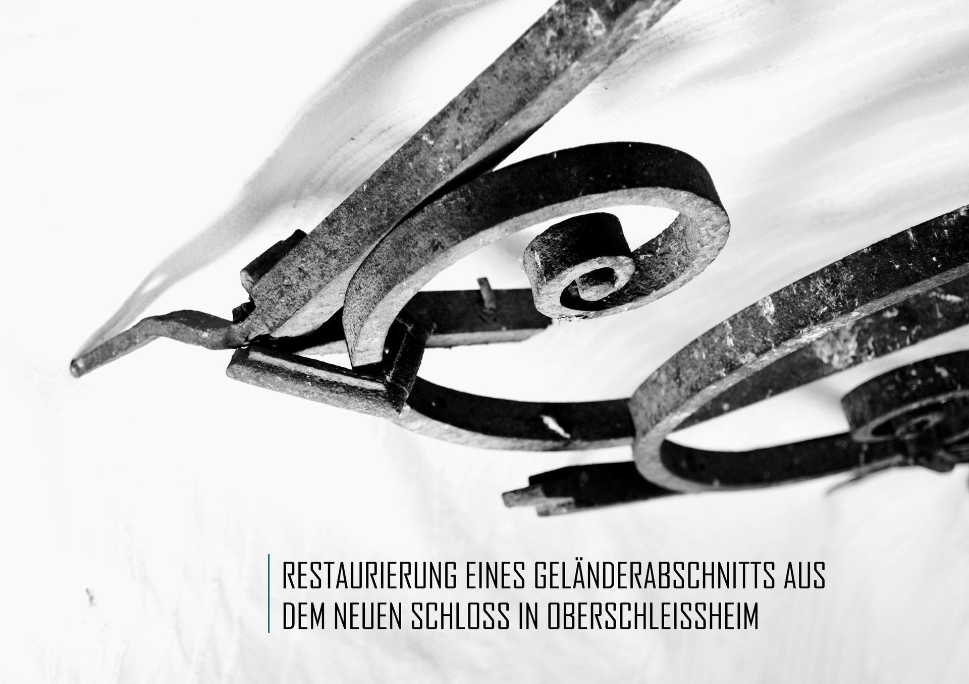 Restaurationsarbeit Dokumentation eines Geländerabschnitts