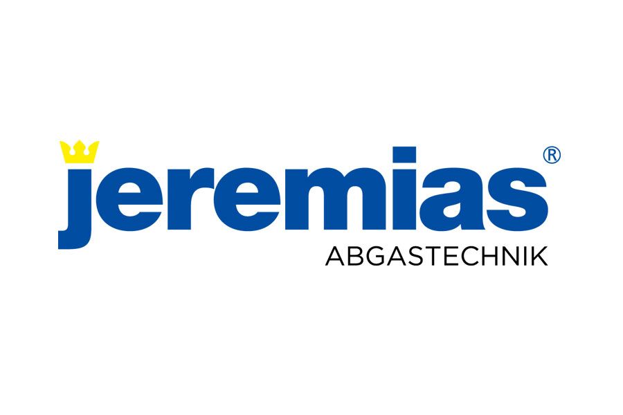 Ein blau-gelbes Logo für Jeremias Abgasttechnik