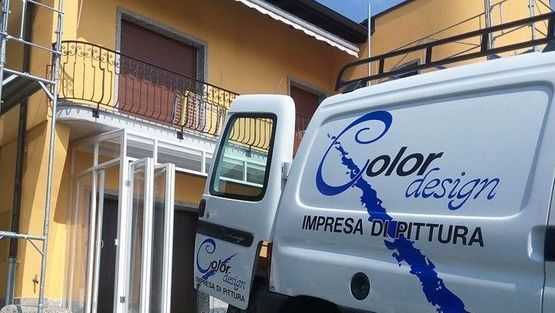Foto facciata esterna e furgone di Color Design - Lugano - Ticino