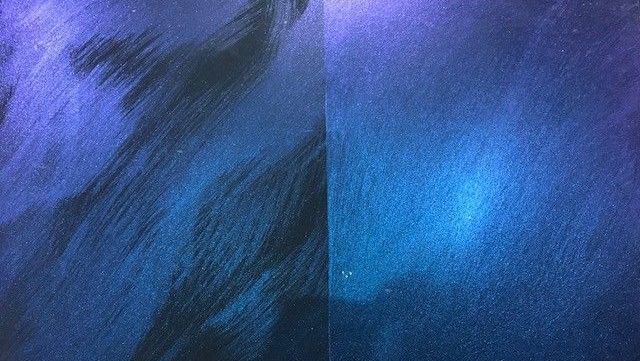 Decorazione blu con effetto spatolato - Color Design - Lugano - Ticino