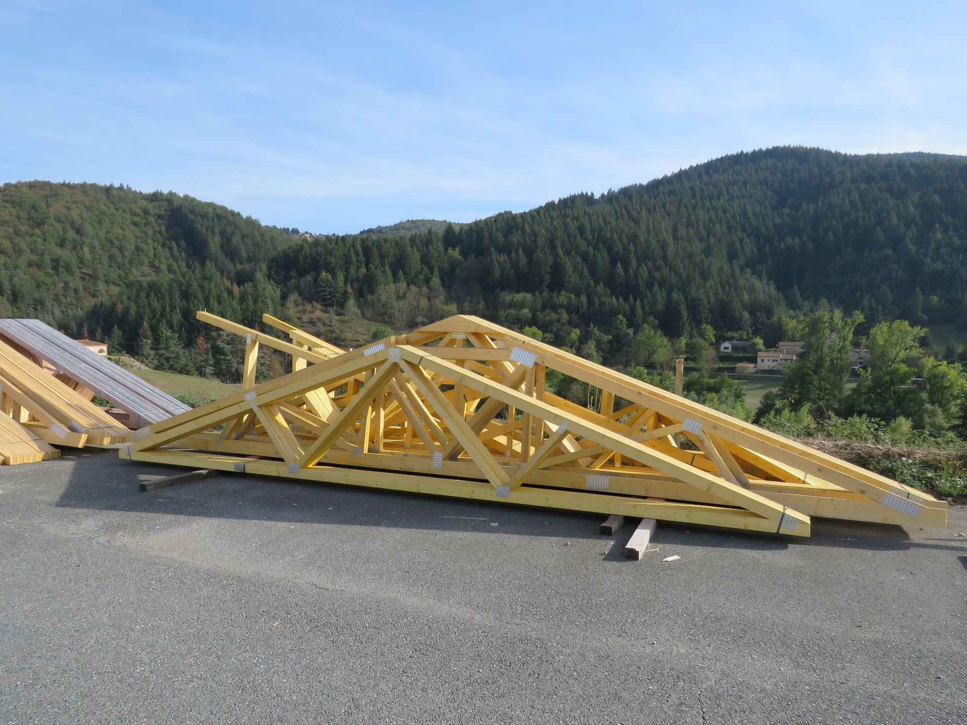 Charpente en construction