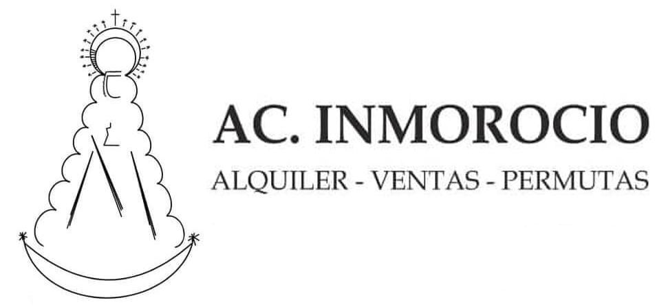 A black and white logo for ac inmorocio alquiler - ventas - permutas