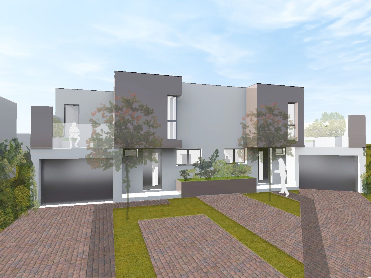 Plan 3D de l'aménagement de jardin