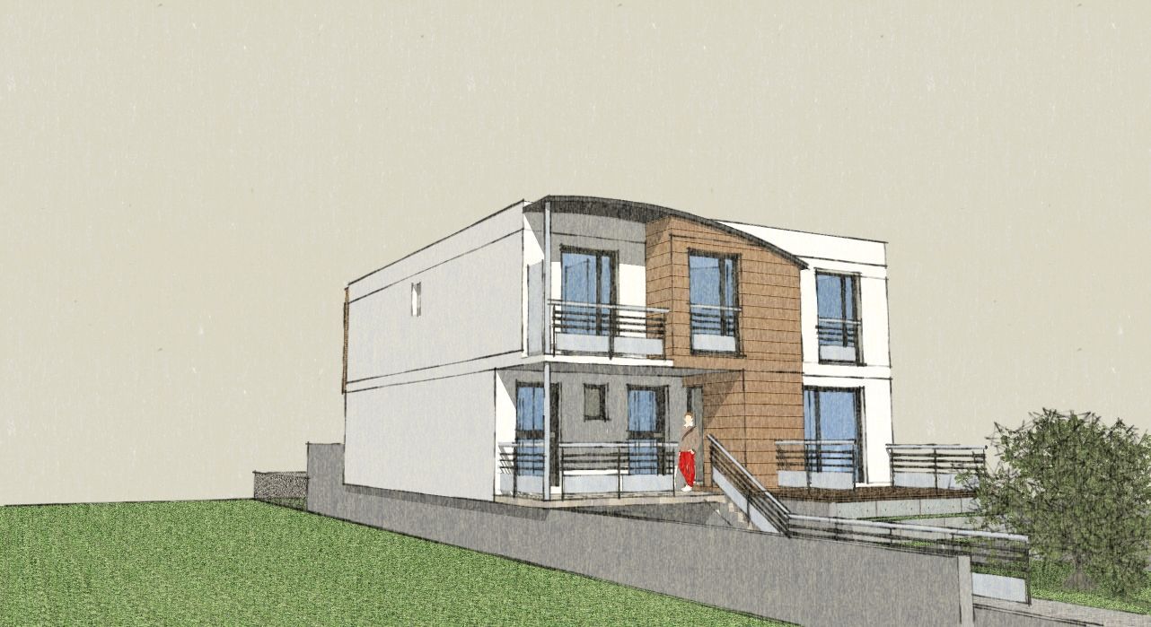 Projection 3D de l'extérieur de la maison