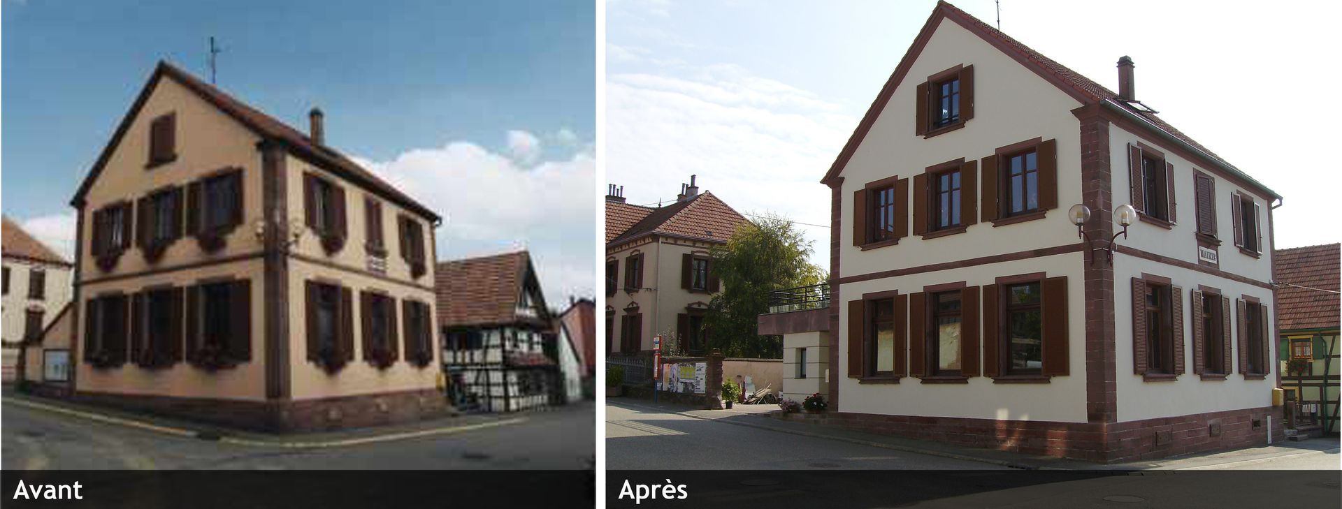 Avant / après d'une mairie