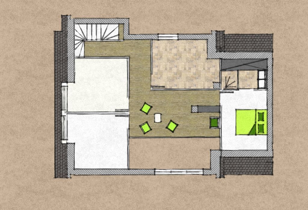 Dessin d'aménagement de combles