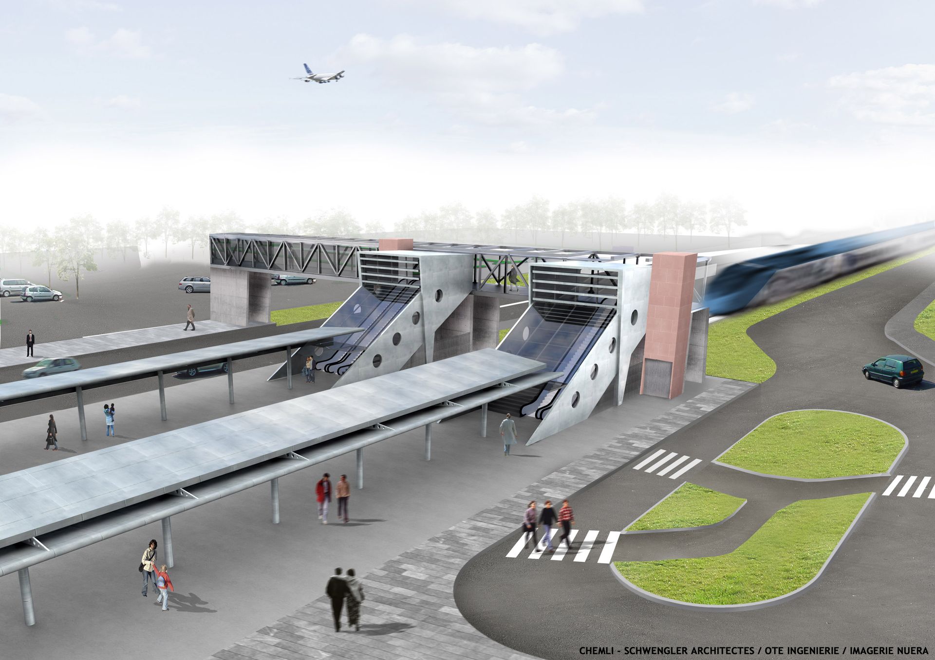 Croquis de la rénovation de la gare