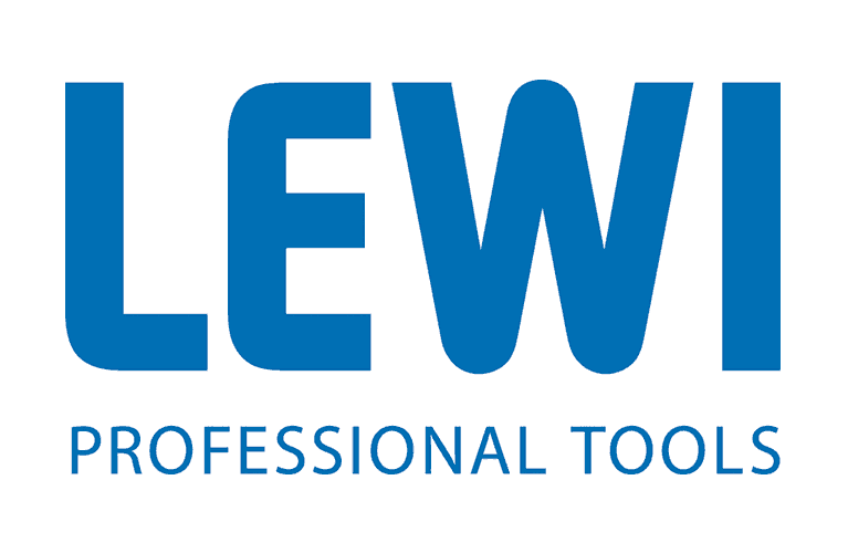 Ein blau-weißes Logo für Lewis Professional Tools