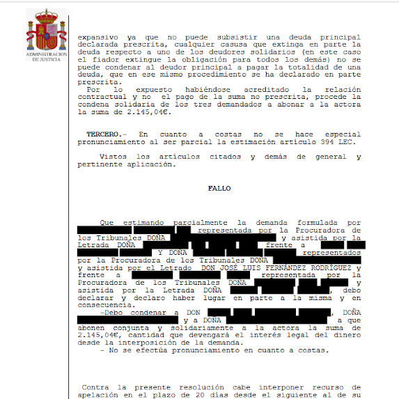 Documento jurídico con encabezado judicial, titulado 