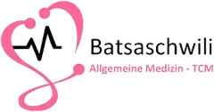 Ein Logo für ein Medizinunternehmen mit einem Herz und einem Stethoskop.
