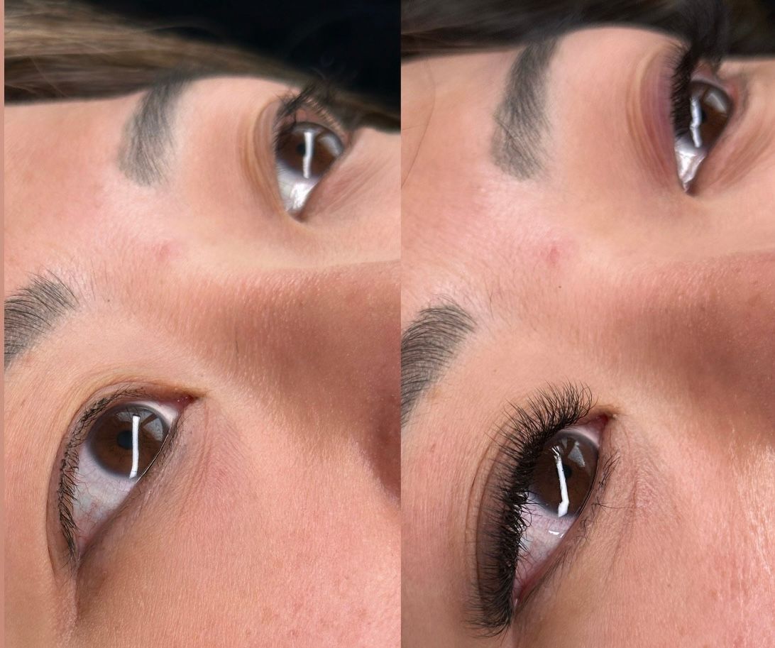 Eine Nahaufnahme der Hand einer Frau mit langen rosa und weissen Nägeln. Foto von der Meo Meo Nails & Beauty GmbH