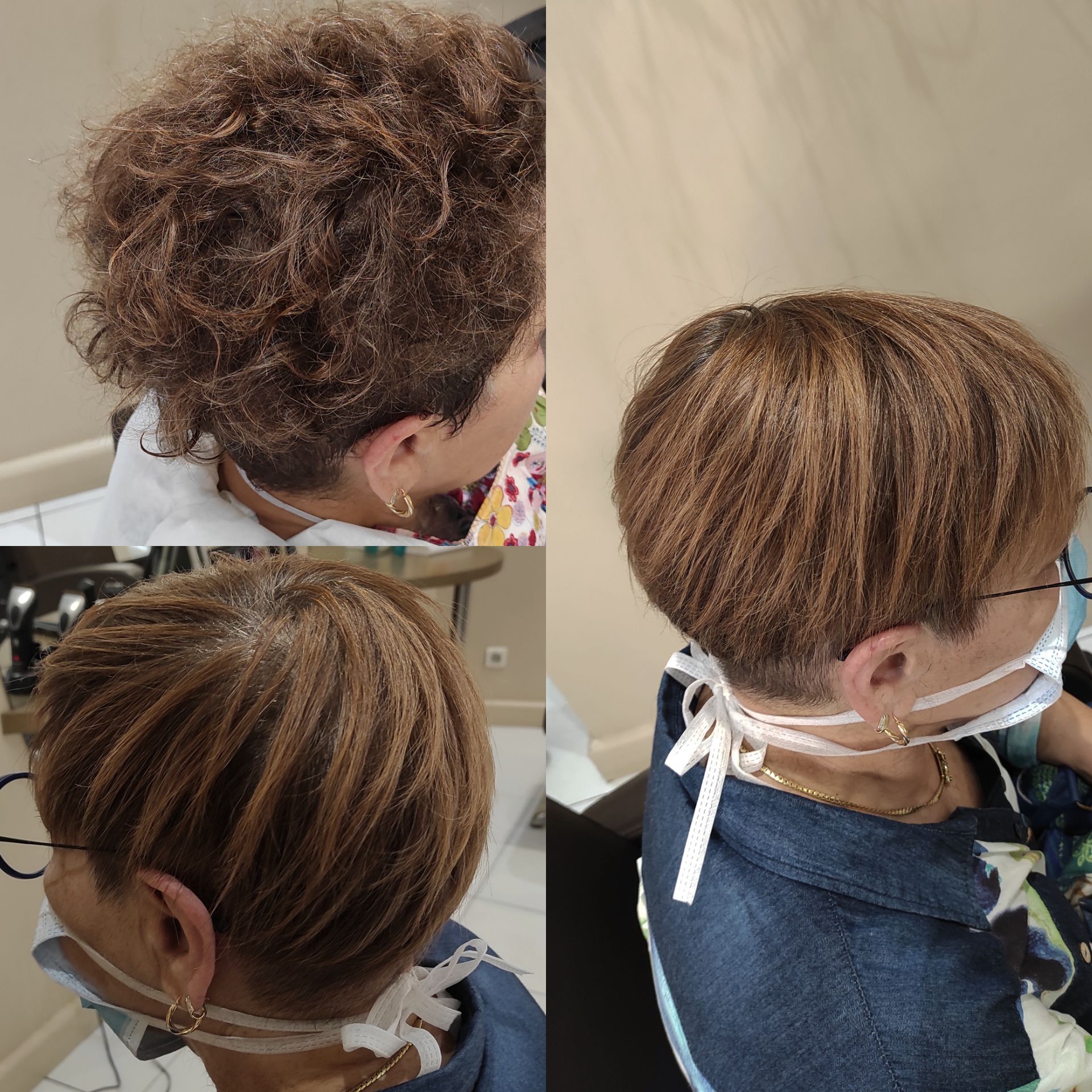 Lissage brésilien de cheveux courts