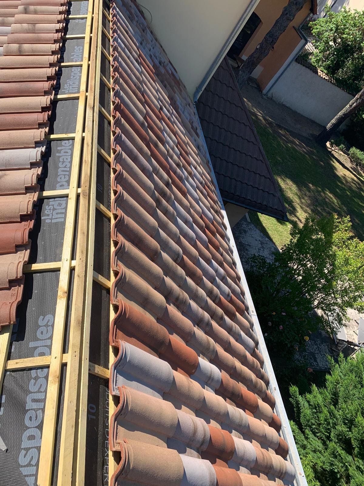 Toiture encours de rénovation 