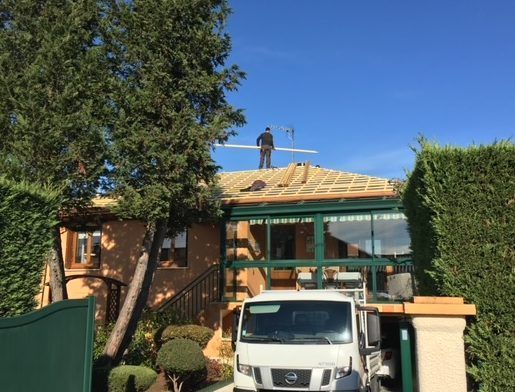 Réfection d'une couverture sur une maison individuelle