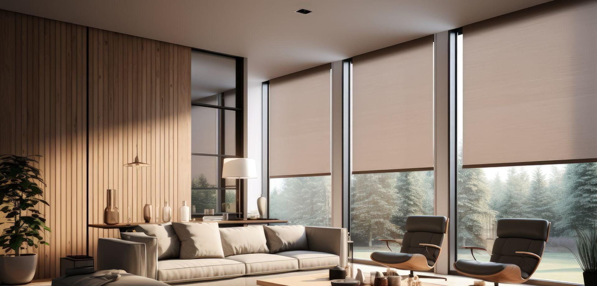 Des stores intérieurs.