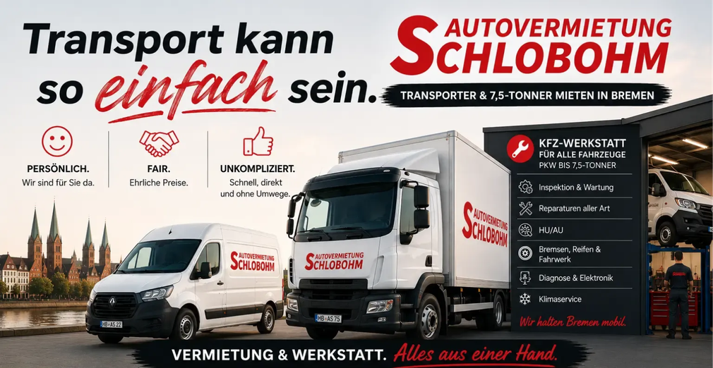 Eine Person hält einen Autoschlüssel in der Hand und symbolisiert die flexible Möglichkeit, Transporter, LKW oder Sprinter in Bremen zu mieten.