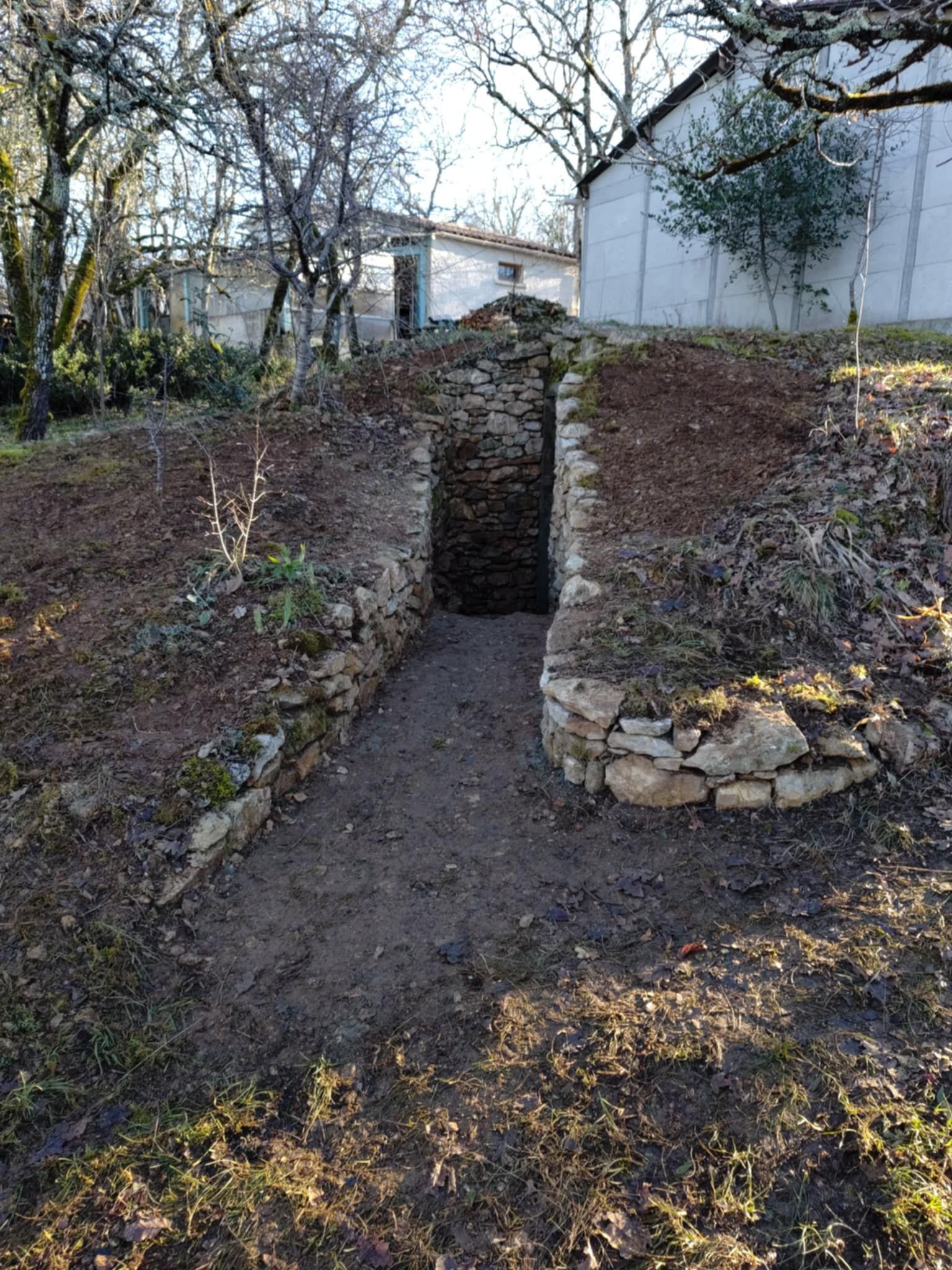Escalier en maçonnerie paysagère.