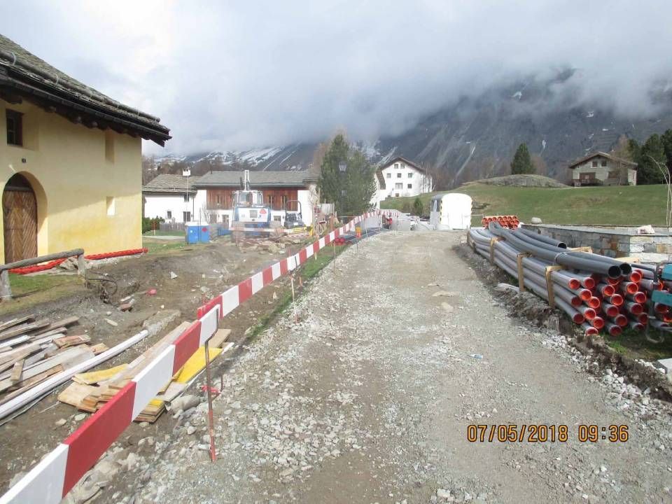 Eine grosse Baustelle. Foto von der H. Kuhn Hoch- und Tiefbau AG