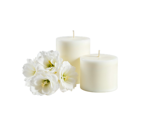 Bougies et fleurs