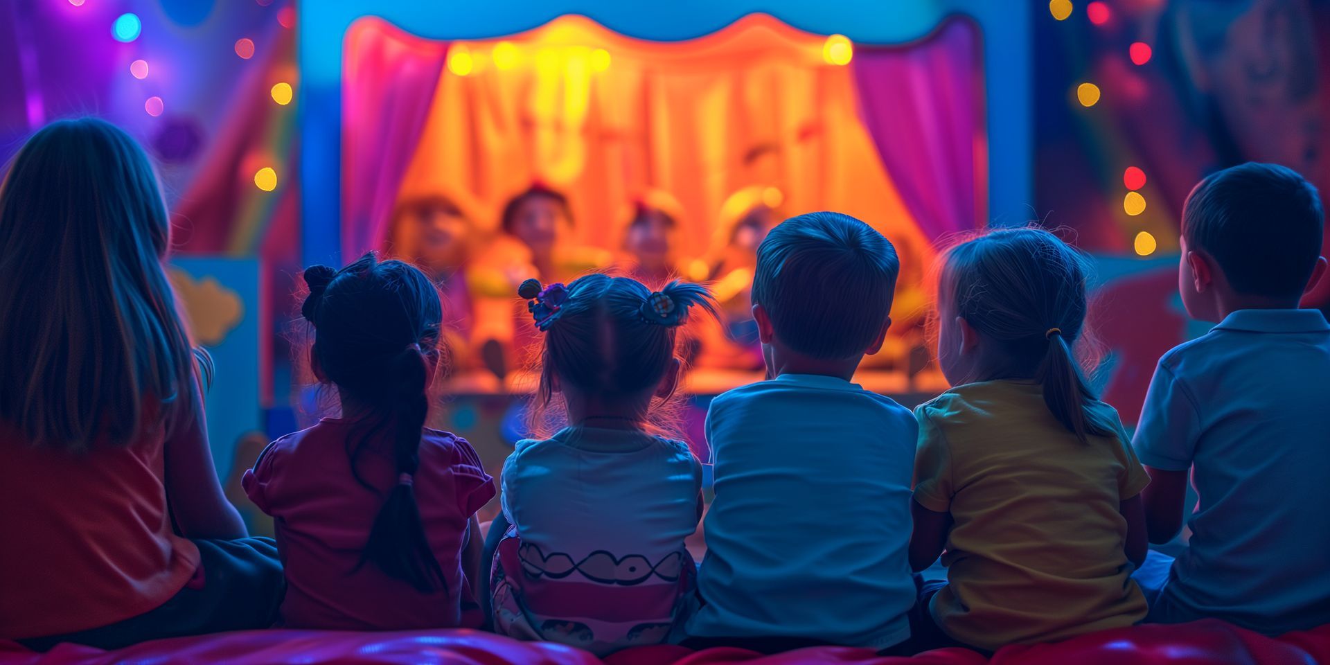 Des enfants devant un spectacle