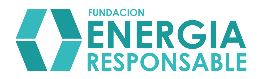 Logotipo de la Fundación Energía Responsable, con forma geométrica y texto en color turquesa.