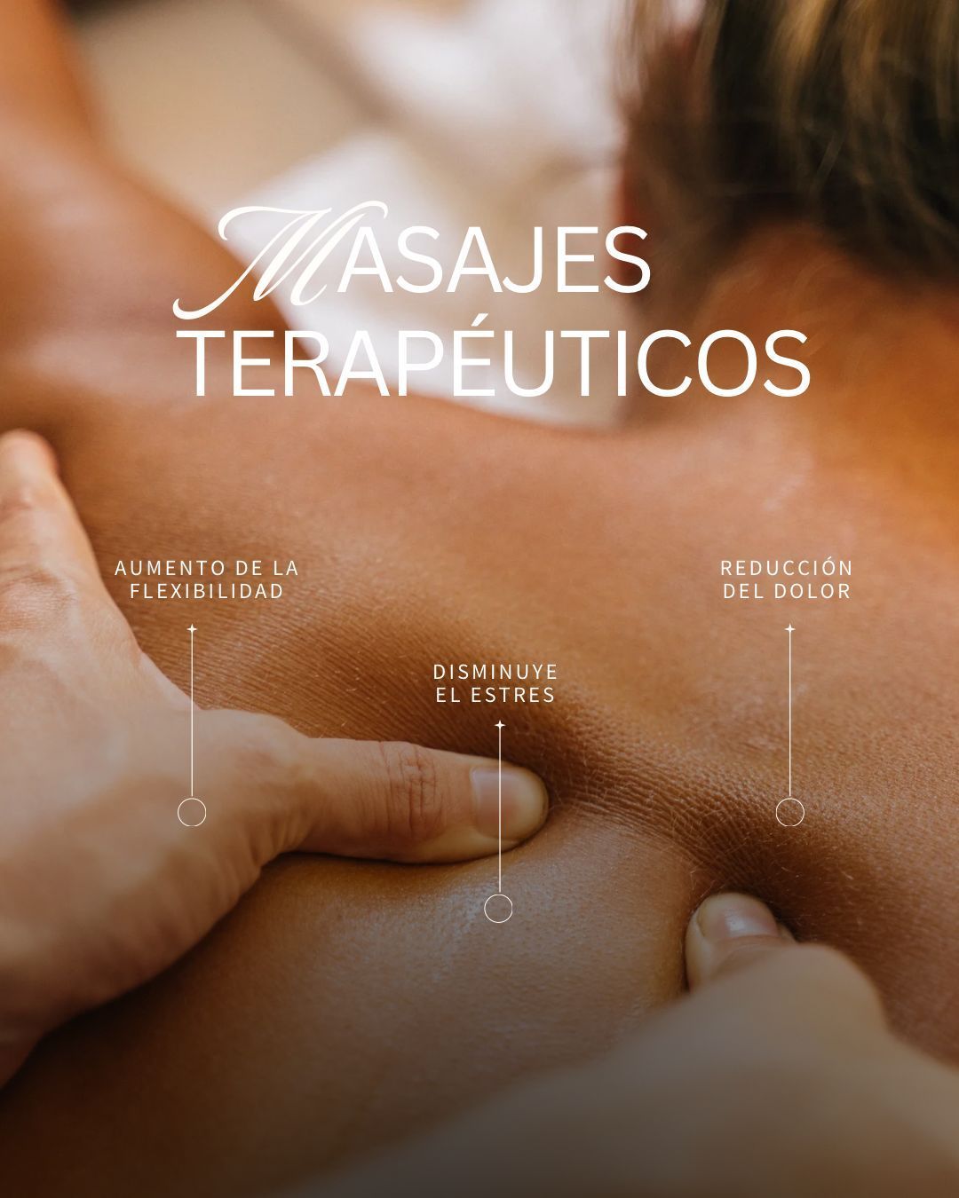 Masaje ocular con texto sobreimpreso