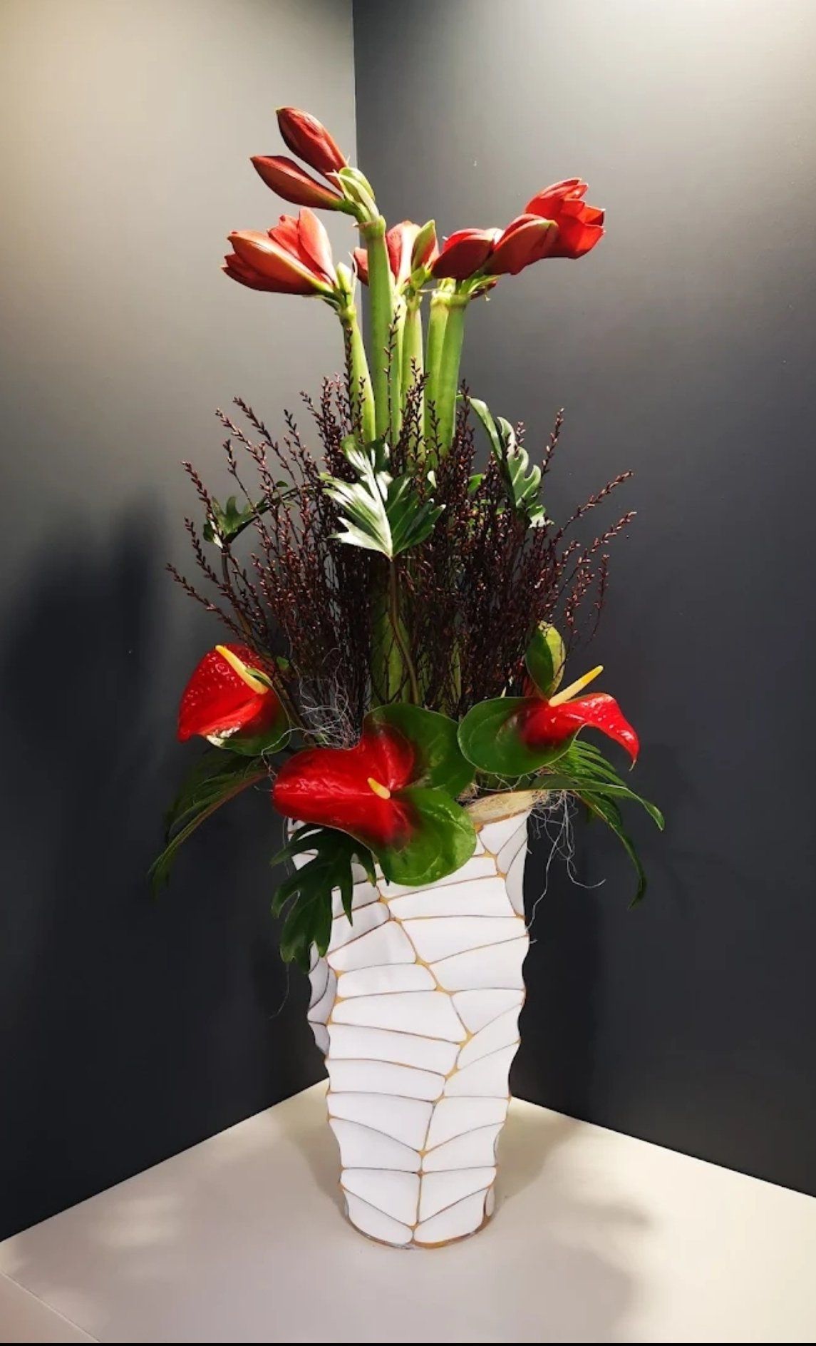 Bouquet de fleurs rouge