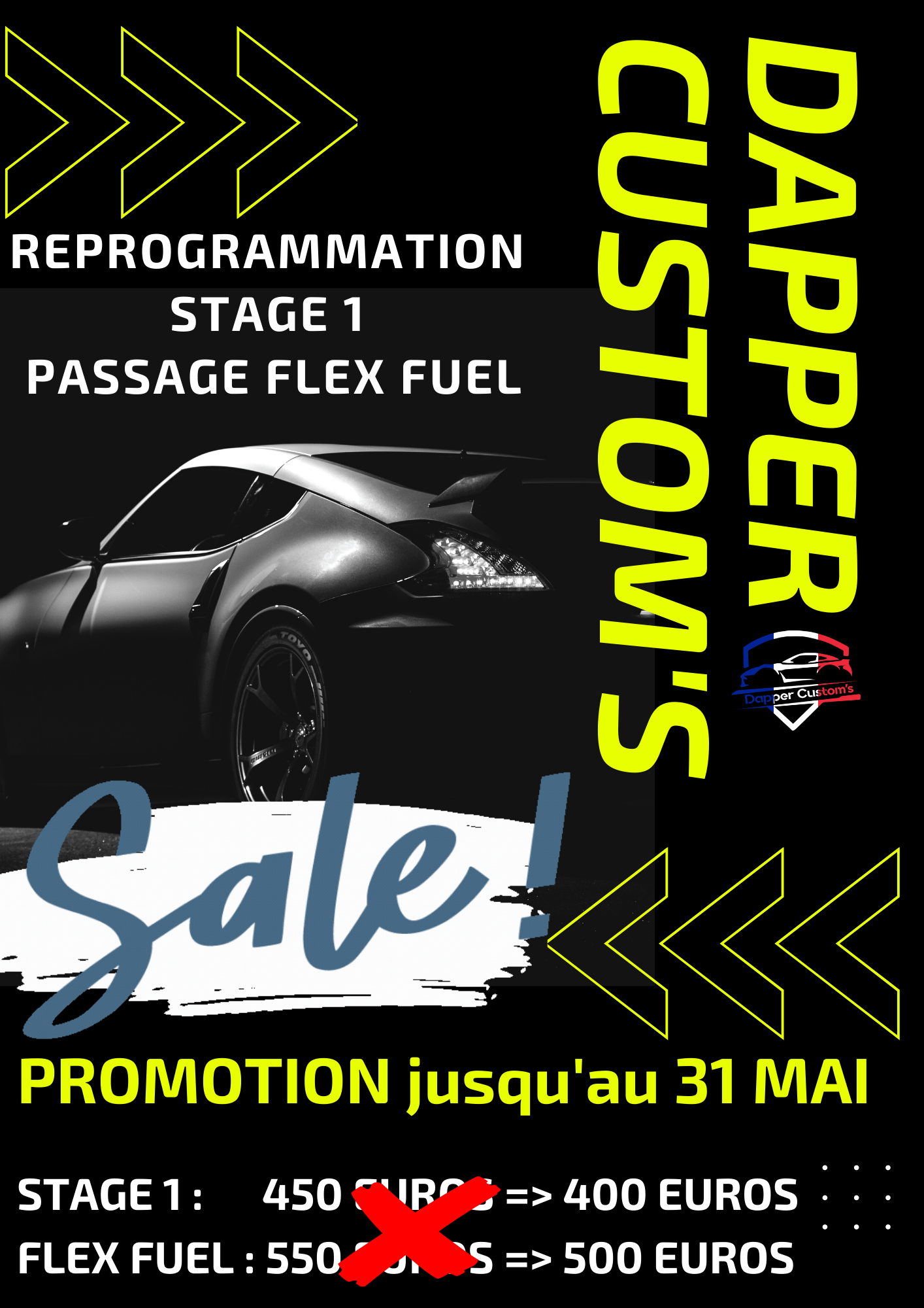 élément de communication visuelle mettant en avant la conversion au flexfuel