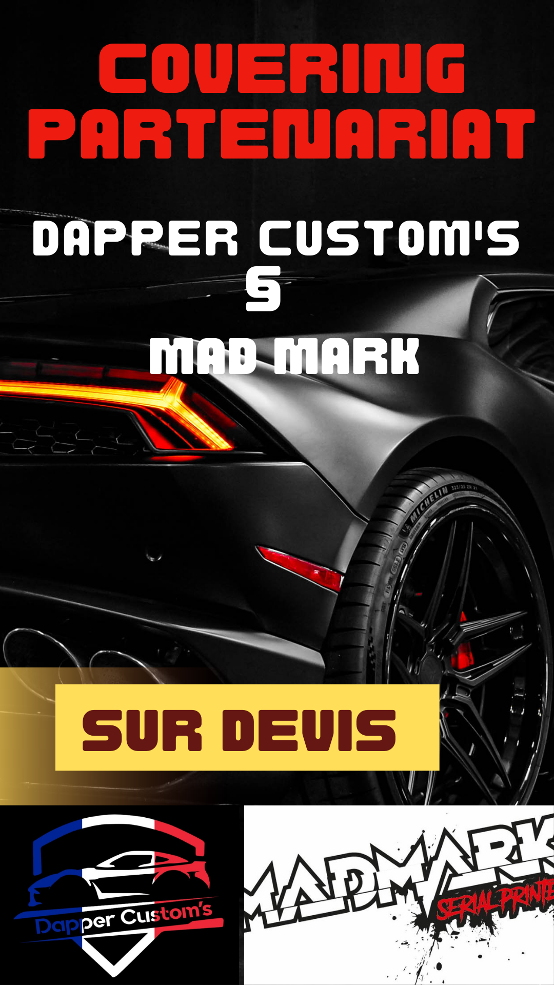 Photo de partenariat avec Dapper Custom's