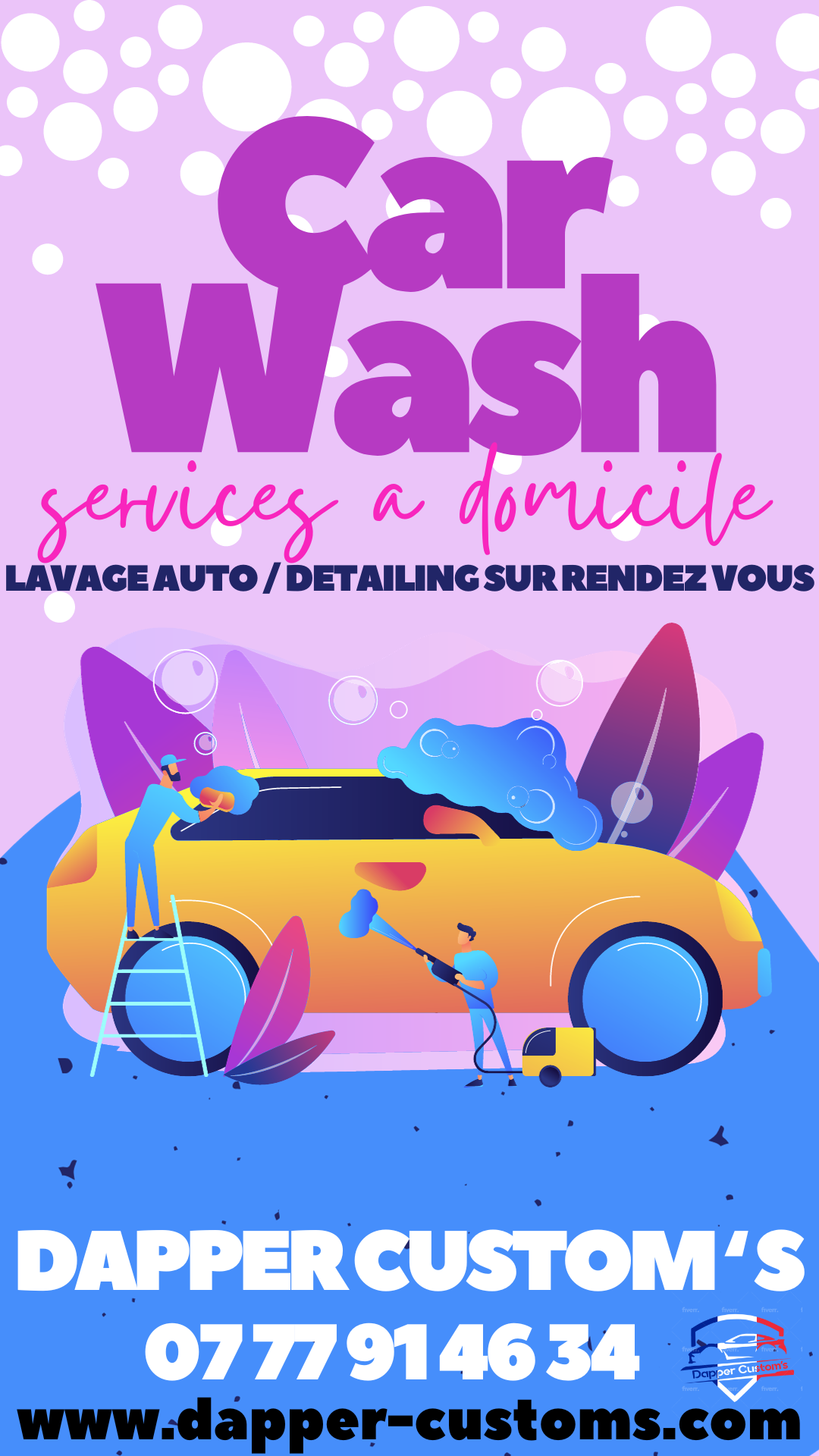 Prestations de nettoyage auto de Dapper Custom's