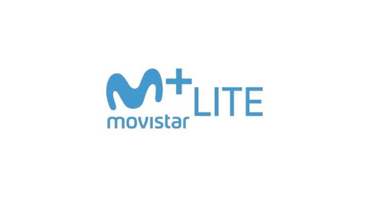 Logotipo de Movistar+ LITE en azul claro. Incluye una