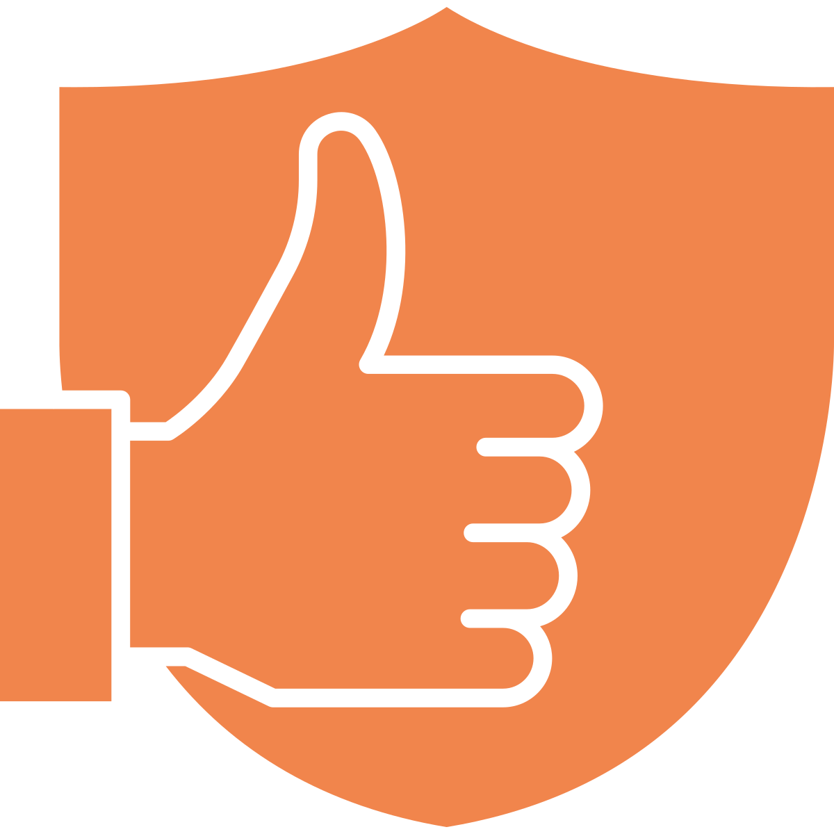 Icon Schild mit Hand